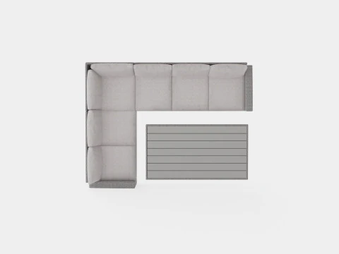 CORNER SOFA ALU NAXOS 3D Model