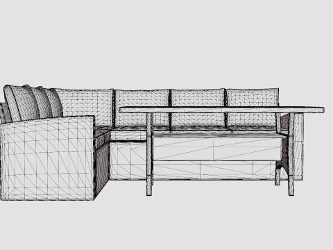 CORNER SOFA ALU NAXOS Modello 3D