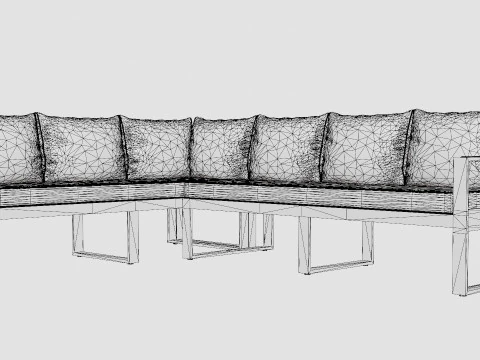 CORNER SOFA BEL AIR 3D Model