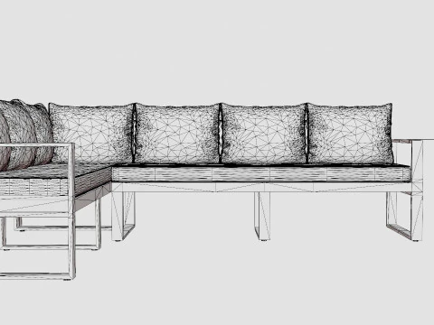CORNER SOFA BEL AIR 3D Model