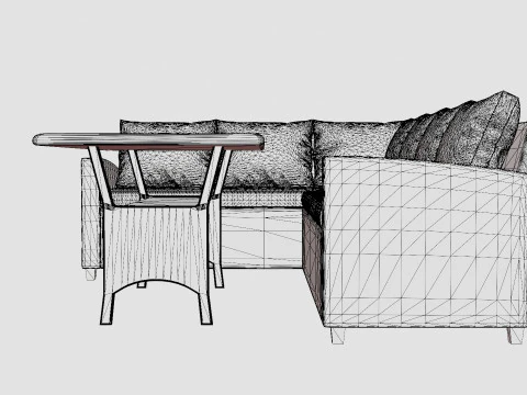 CORNER SOFA LARKOLLEN 3D Model