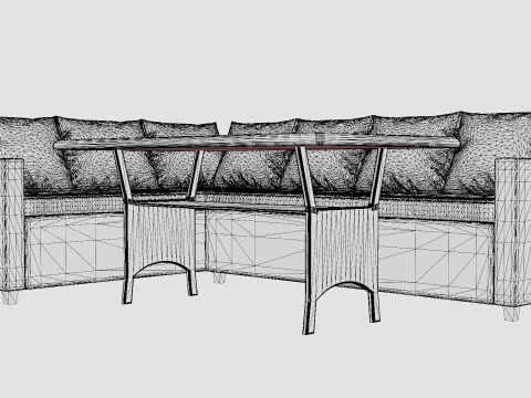 CORNER SOFA LARKOLLEN 3D Model