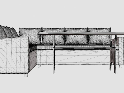 CORNER SOFA LARKOLLEN 3D Model