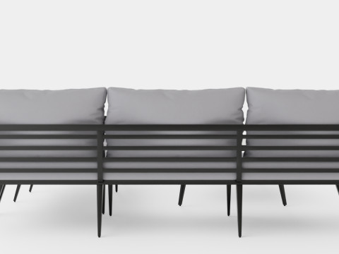 CORNER SOFA WITH TABLE MALIBU Modello 3D