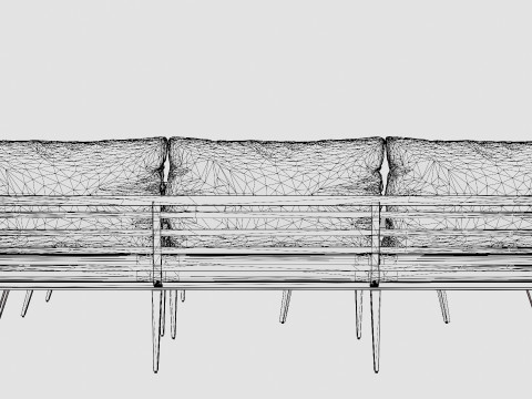 CORNER SOFA WITH TABLE MALIBU Modello 3D