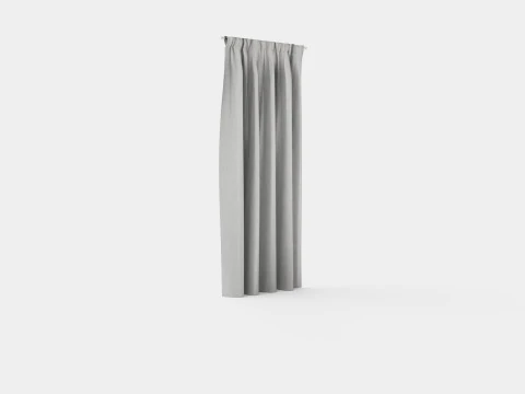 CURTAIN 140x160 CM GRAY LIGHT DAMPING VIENNA 3D Model