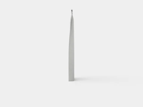 CURTAIN 140x160 CM GRAY LIGHT DAMPING VIENNA 3D Model