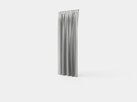 CURTAIN 140x160 CM GRAY LIGHT DAMPING VIENNA 3D Model