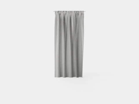 CURTAIN 140x160 CM GRAY LIGHT DAMPING VIENNA 3D Model
