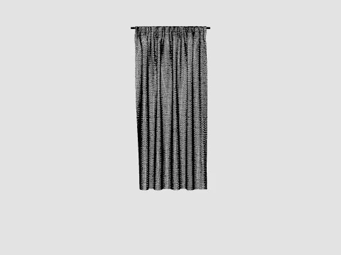 CURTAIN 140x160 CM GRAY LIGHT DAMPING VIENNA 3D Model