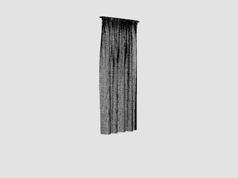 CURTAIN 140x160 CM GRAY LIGHT DAMPING VIENNA 3D Model