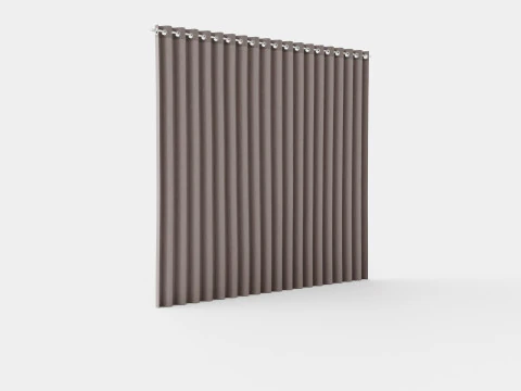 ZASŁONA 140x160 CM SZARA SIENNA Model 3D