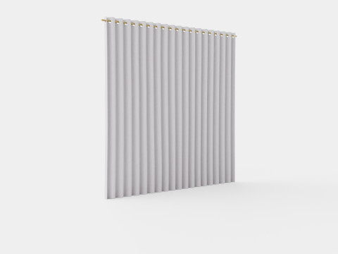 CURTAIN 140x160 CM LIGHT BEIGE SIENNA 3D Model