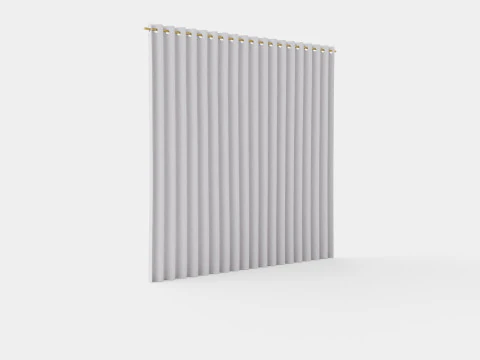 ZASŁONA 140x160 CM JASNOBEŻOWY SIENNA Model 3D