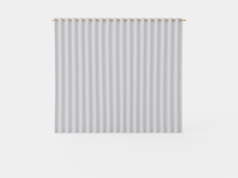 CURTAIN 140x160 CM LIGHT BEIGE SIENNA 3D Model