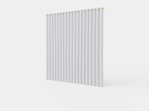 CURTAIN 140x160 CM LIGHT BEIGE SIENNA 3D Model