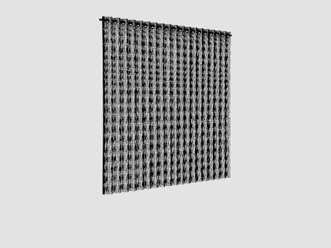 CURTAIN 140x160 CM LIGHT BEIGE SIENNA 3D Model