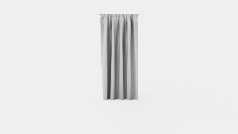 CURTAIN 140x220 CM GRAY LIGHT DAMPING VIENNA Model 3D .c4d .max .obj .3ds .fbx .stl .blend 
