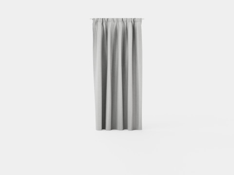 CURTAIN 140x220 CM GRAY LIGHT DAMPING VIENNA 3D Model