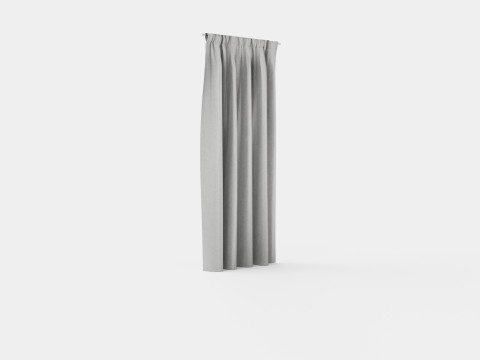 CURTAIN 140x220 CM GRAY LIGHT DAMPING VIENNA Model 3D