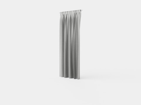 CURTAIN 140x220 CM GRAY LIGHT DAMPING VIENNA Model 3D