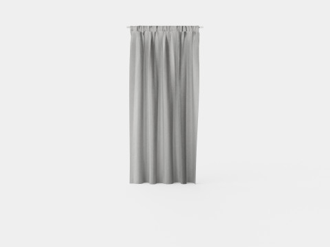 CURTAIN 140x220 CM GRAY LIGHT DAMPING VIENNA Model 3D