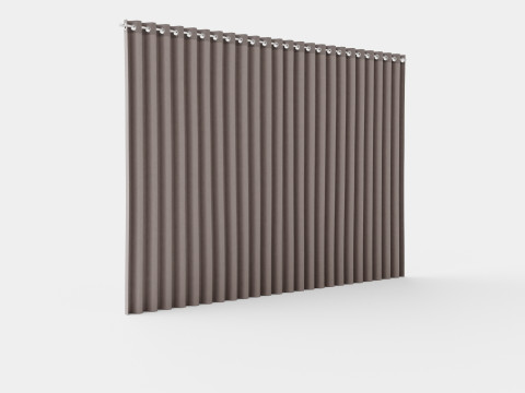 CURTAIN 140x220 CM GRAY SIENNA 3D Model