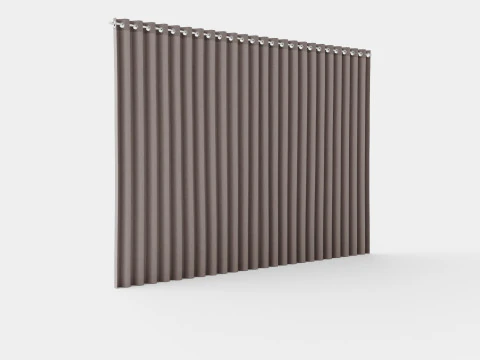 ZASŁONA 140x220 CM SZARA SIENNA Model 3D