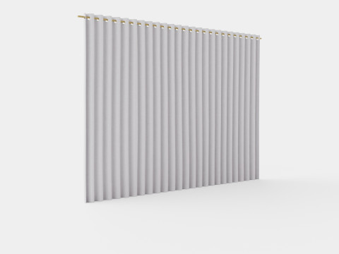 CURTAIN 140x220 CM LIGHT BEIGE SIENNA 3D Model