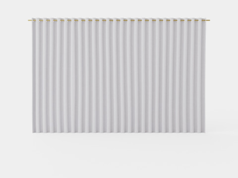 CURTAIN 140x220 CM LIGHT BEIGE SIENNA Modello 3D