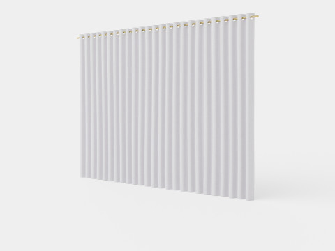CURTAIN 140x220 CM LIGHT BEIGE SIENNA Modello 3D