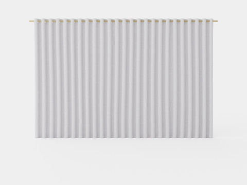 CURTAIN 140x220 CM LIGHT BEIGE SIENNA Modello 3D