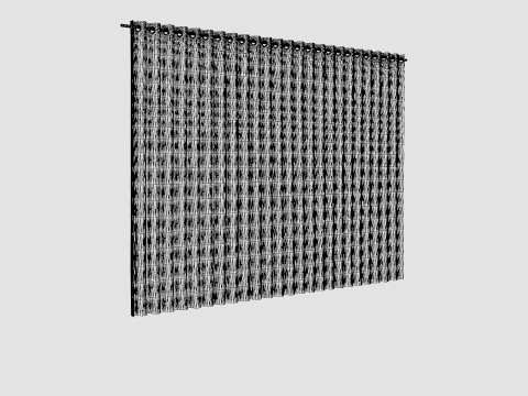 CURTAIN 140x220 CM LIGHT BEIGE SIENNA Modello 3D