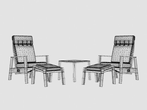 LOUNGE SET 5D BEL AIR Modelo 3D
