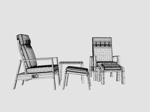 LOUNGE SET 5D BEL AIR Modelo 3D