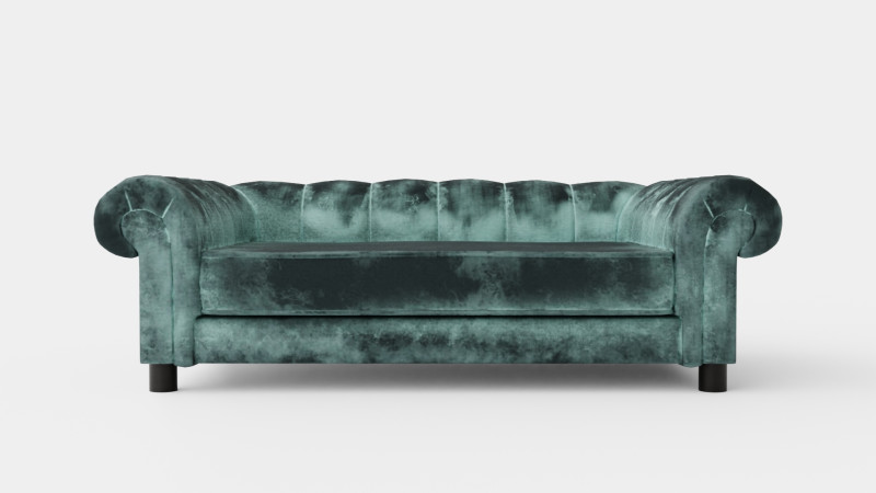 Dog Sofa EHP Sullivan Sofa Green 3D Model .c4d .max .obj .3ds .fbx .stl .blend 
