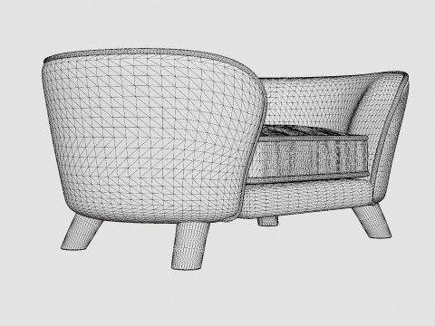 Dog Sofa EHP Roomy Sofa - Gray Modelo 3D