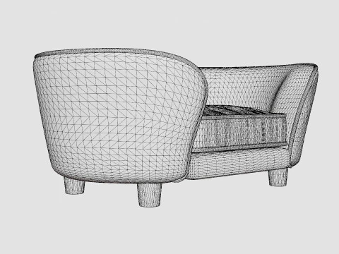 Dog Sofa EHP Coco Sofa - Pink 3D Model