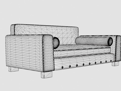 Dog Sofa EHP Scout Sofa - Gray 3D मॉडल