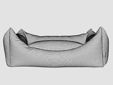 Лежак для собак Хантер Болонья - Коричневий 3D Модель