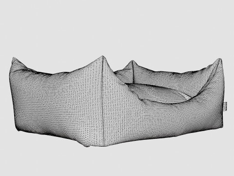 Лежак для собак Хантер Болонья - Коричневий 3D Модель