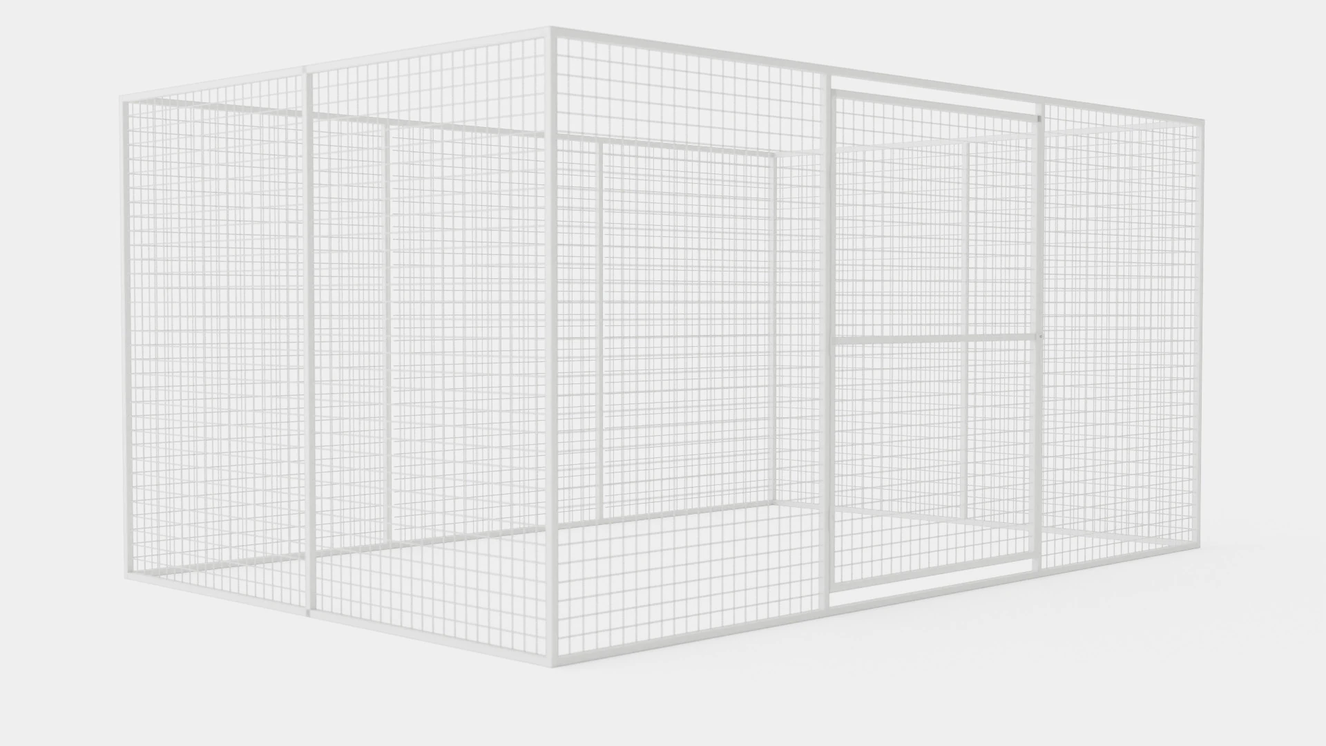 Dog Yard Sweden Strong Medium Cage 3D Model .c4d .max .obj .3ds .fbx .stl .blend 