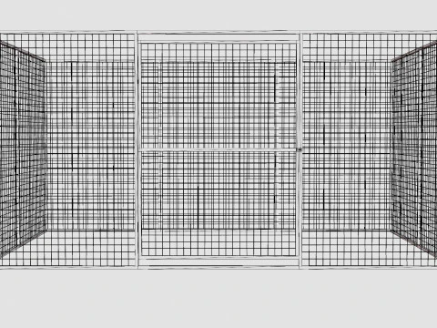 Dog Yard Sweden Strong Medium Cage 3D Model