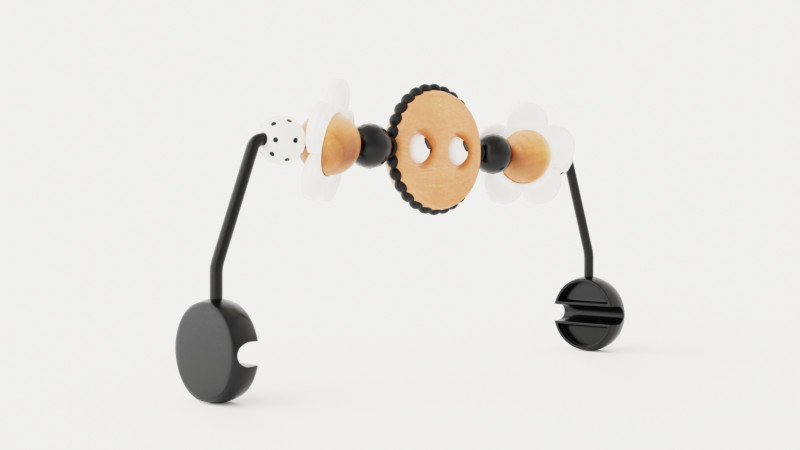 Toy for Babysitter Mischievous eyes Black or white Modèle 3D .c4d .max .obj .3ds .fbx .stl .blend 