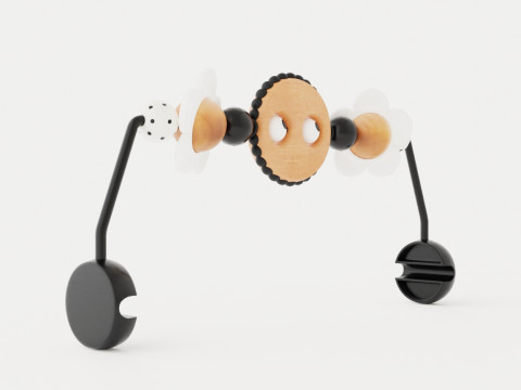 Toy for Babysitter Mischievous eyes Black or white Model 3D