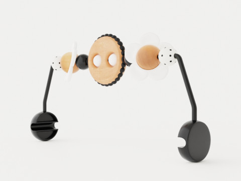 Toy for Babysitter Mischievous eyes Black or white Modèle 3D