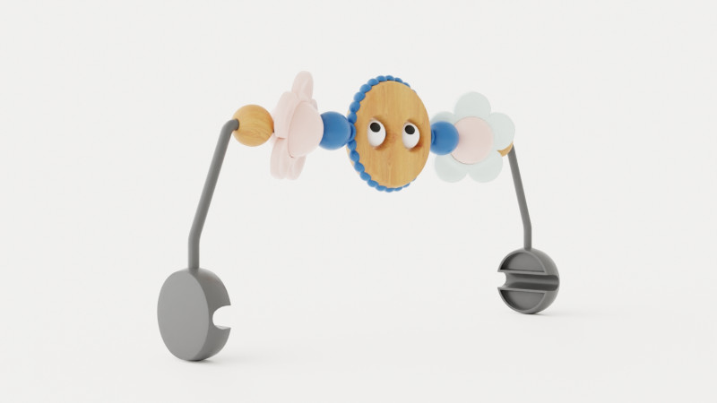 Toy for Babysitter Mischievous eyes Pastel 3D Модель .c4d .max .obj .3ds .fbx .stl .blend 