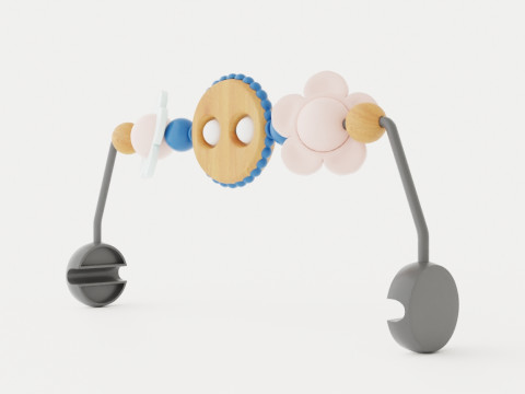 Toy for Babysitter Mischievous eyes Pastel 3D Модель