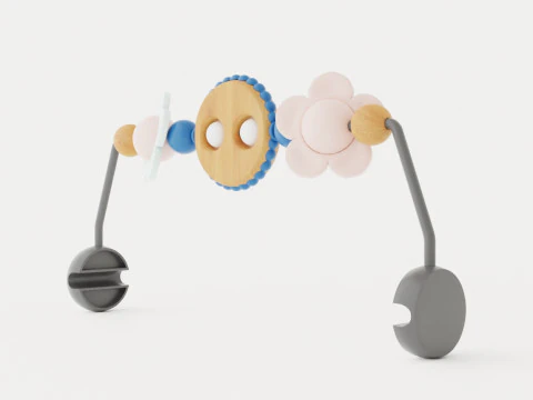 Toy for Babysitter Mischievous eyes Pastel 3D Model