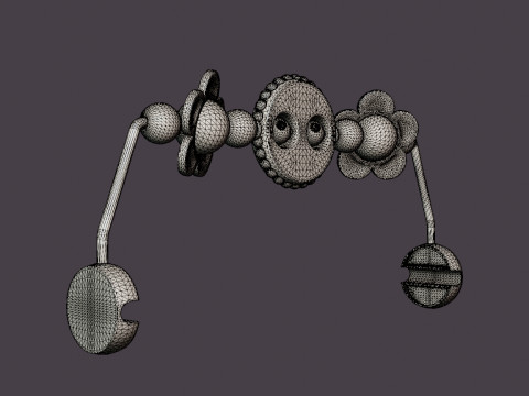 Toy for Babysitter Mischievous eyes Pastel 3D Модель